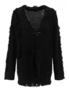 R13 Brooch-detail Cardigan In Black