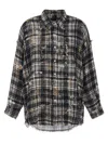 R13 Fringed Oversized Cotton Shirt In Black