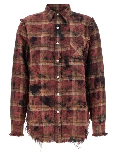 R13 Fringed Shirt In Brown