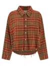 R13 Plaid Shirt With Frayed Hem In Multi