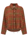 R13 Plaid Shirt With Frayed Hem In Multi
