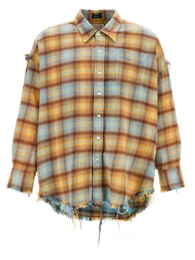 R13 Fringed Shirt In Multicolor
