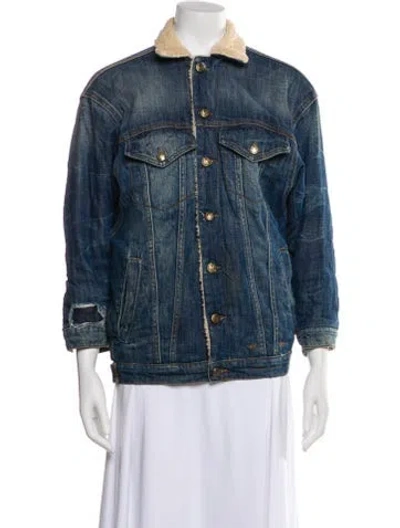 Pre-owned R13 Fur Jacket In Blue