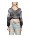R13 Gray Gathered Hem Sweater In Gray
