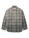 R13 Relaxed Work Shirt In 灰色