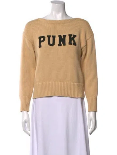 Pre-owned R13 Graphic Print Bateau Neckline Sweatshirt In Neutrals