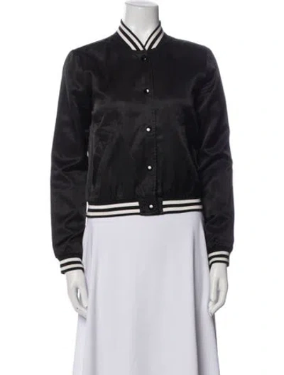 Pre-owned R13 Graphic Print Bomber Jacket In Black