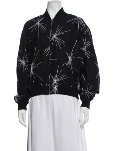Pre-owned R13 Graphic Print Bomber Jacket In Black