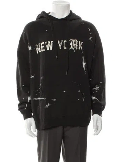 Pre-owned R13 Graphic Print Crew Neck Hoodie In Black
