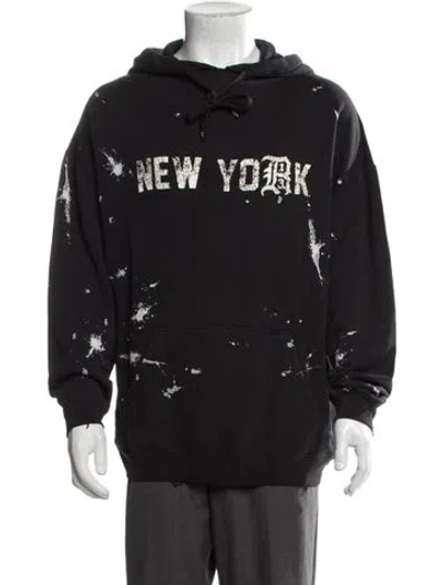Pre-owned R13 Graphic Print Crew Neck Hoodie In Black