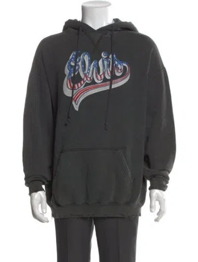 Pre-owned R13 Graphic Print Crew Neck Hoodie In Gray