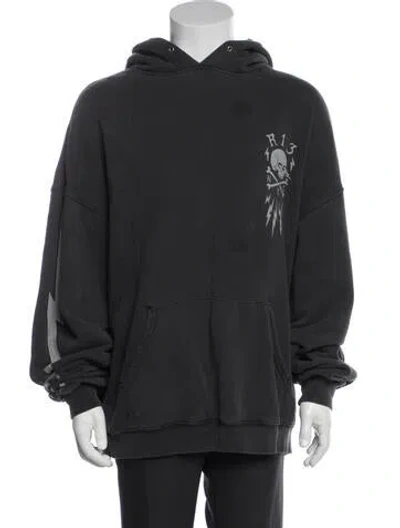 Pre-owned R13 Graphic Print Crew Neck Hoodie In Gray