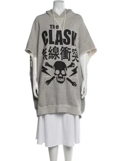Pre-owned R13 Graphic Print Crew Neck Hoodie In Grey