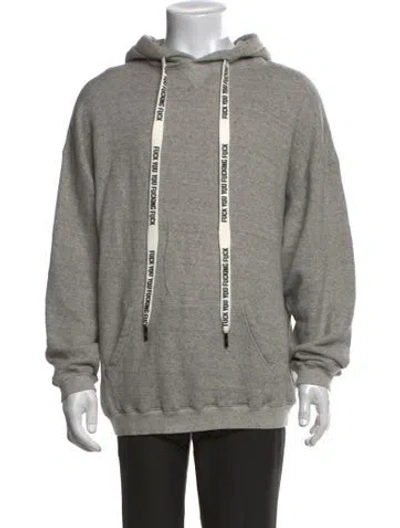 Pre-owned R13 Graphic Print Crew Neck Hoodie In Grey