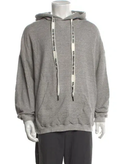 Pre-owned R13 Graphic Print Crew Neck Hoodie In Grey