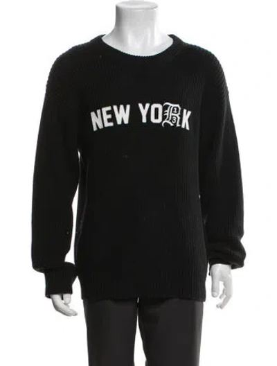 Pre-owned R13 Graphic Print Crew Neck Pullover In Black