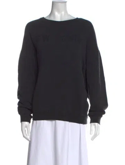 Pre-owned R13 Graphic Print Crew Neck Sweater In Black