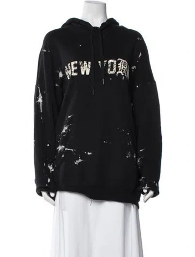 Pre-owned R13 Graphic Print Crew Neck Sweater In Black