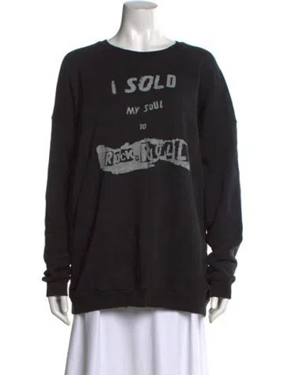 Pre-owned R13 Graphic Print Crew Neck Sweater In Grey