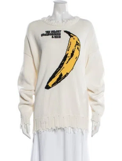 Pre-owned R13 Graphic Print Crew Neck Sweater In Neutral