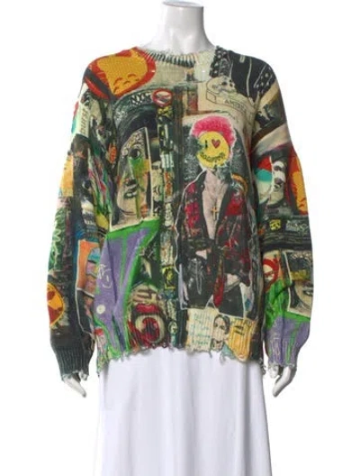 Pre-owned R13 Graphic Print Crew Neck Sweater In Neutral