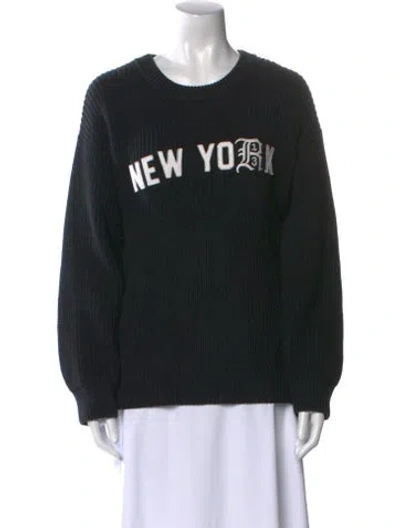 Pre-owned R13 Graphic Print Crew Neck Sweatshirt In Black