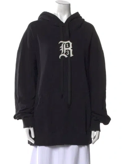 Pre-owned R13 Graphic Print Crew Neck Sweatshirt In Black