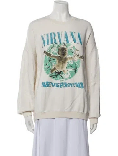 Pre-owned R13 Graphic Print Crew Neck Sweatshirt In Blue