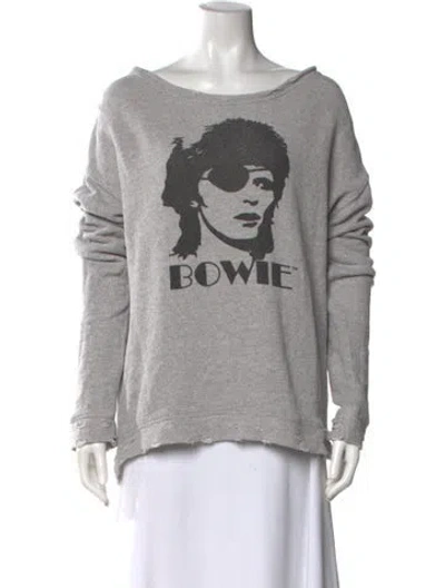 Pre-owned R13 Graphic Print Crew Neck Sweatshirt In Gray