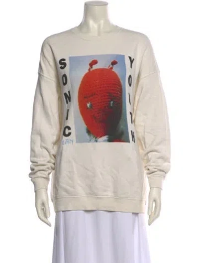 Pre-owned R13 Graphic Print Crew Neck Sweatshirt In Neutral