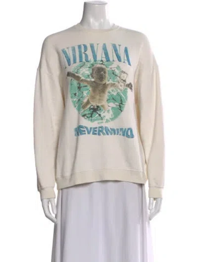 Pre-owned R13 Graphic Print Crew Neck Sweatshirt In Neutral