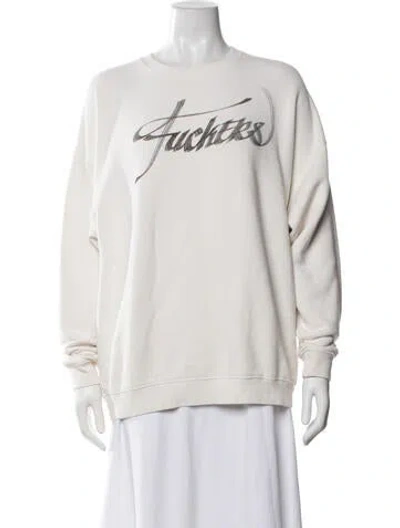 Pre-owned R13 Graphic Print Crew Neck Sweatshirt In Neutrals