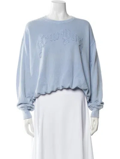 Pre-owned R13 Graphic Print Crew Neck Sweatshirt W/ Tags In Blue