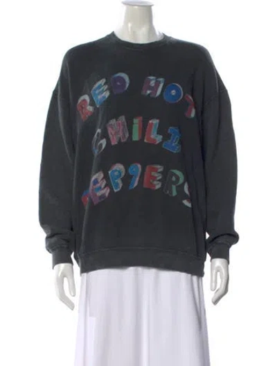 Pre-owned R13 Graphic Print Crew Neck Sweatshirt W/ Tags In Gray