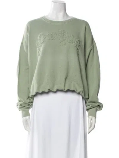 Pre-owned R13 Graphic Print Crew Neck Sweatshirt W/ Tags In Green