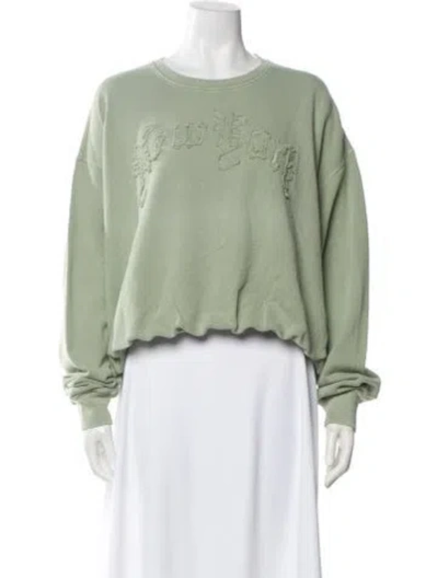 Pre-owned R13 Graphic Print Crew Neck Sweatshirt W/ Tags In Green