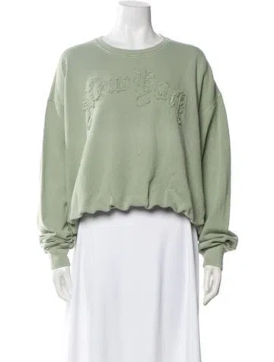 Pre-owned R13 Graphic Print Crew Neck Sweatshirt W/ Tags In Green