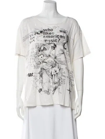 Pre-owned R13 Graphic Print Crew Neck T-shirt