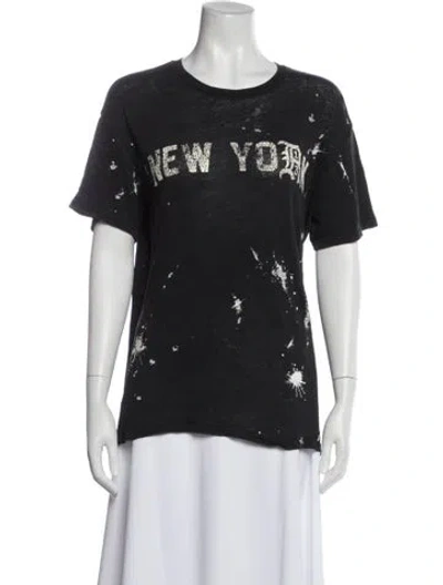 Pre-owned R13 Graphic Print Crew Neck T-shirt In Black