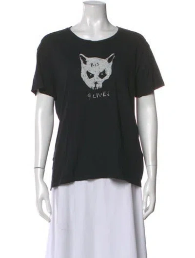 Pre-owned R13 Graphic Print Crew Neck T-shirt In Black