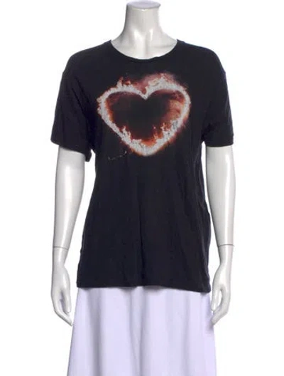 Pre-owned R13 Graphic Print Crew Neck T-shirt In Black