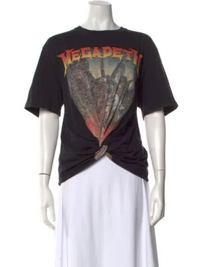 Pre-owned R13 Graphic Print Crew Neck T-shirt In Black