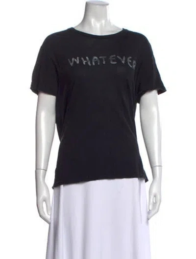 Pre-owned R13 Graphic Print Crew Neck T-shirt In Black