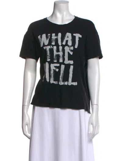 Pre-owned R13 Graphic Print Crew Neck T-shirt In Black