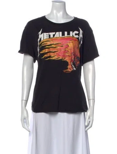 Pre-owned R13 Graphic Print Crew Neck T-shirt In Black