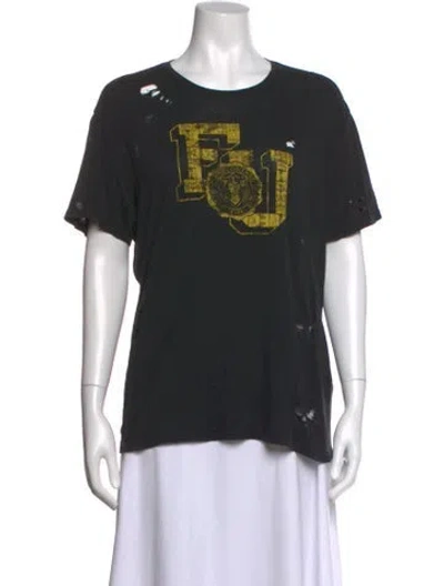 Pre-owned R13 Graphic Print Crew Neck T-shirt In Black