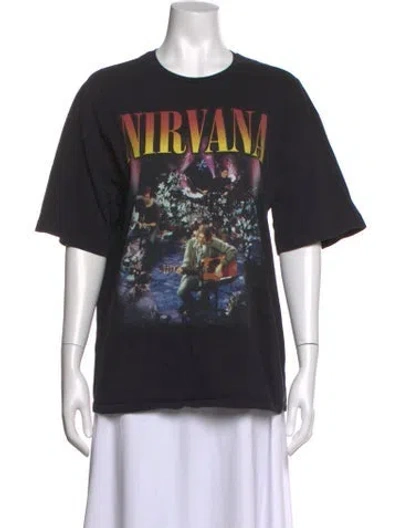 Pre-owned R13 Graphic Print Crew Neck T-shirt In Black