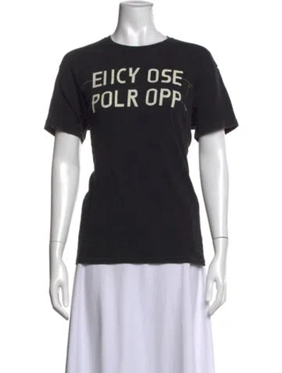 Pre-owned R13 Graphic Print Crew Neck T-shirt In Black