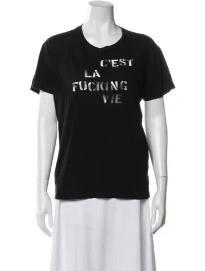 Pre-owned R13 Graphic Print Crew Neck T-shirt In Blue