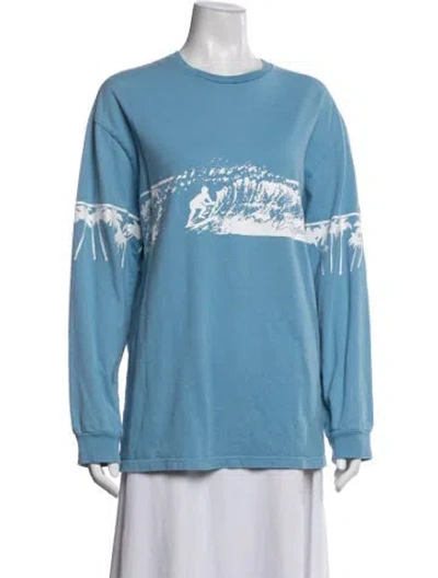 Pre-owned R13 Graphic Print Crew Neck T-shirt In Blue